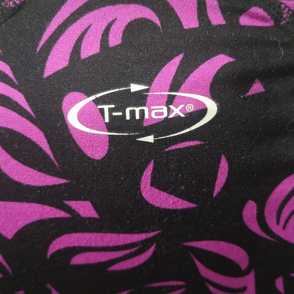 T-Max (Marks Work Warehouse) Ladies Size Medium Pink & Black Long Sleeves Top - Picture 4 of 9